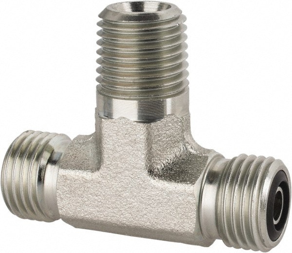 Compression Tube Male Branch Tee: 1/4-18
